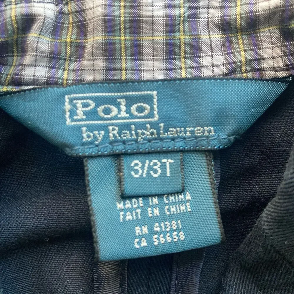 Ralph Lauren Polo Boy Blazer Jacket 3T Crest Navy Blue Preppy Academia Gentleman